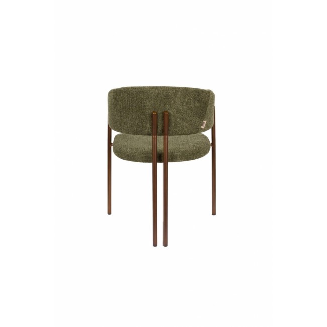NAIDA Armchair | Green boucle, Bronze legs