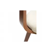 BUCKLE Chair | Frosted Almond boucle, Walnut legs