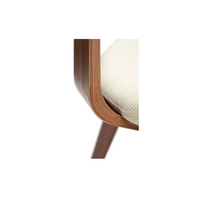 BUCKLE Chair | Frosted Almond boucle, Walnut legs