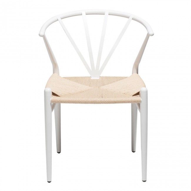 DELTA Chair | Natural Cord, White legs