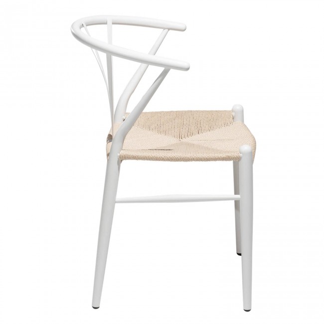 DELTA Chair | Natural Cord, White legs