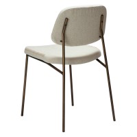 MENTA Chair | Bone white boucle, Ant. Brass legs