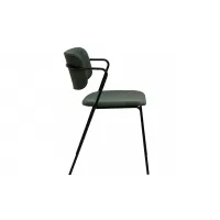 ZED Chair | Sage Green fabric, black legs