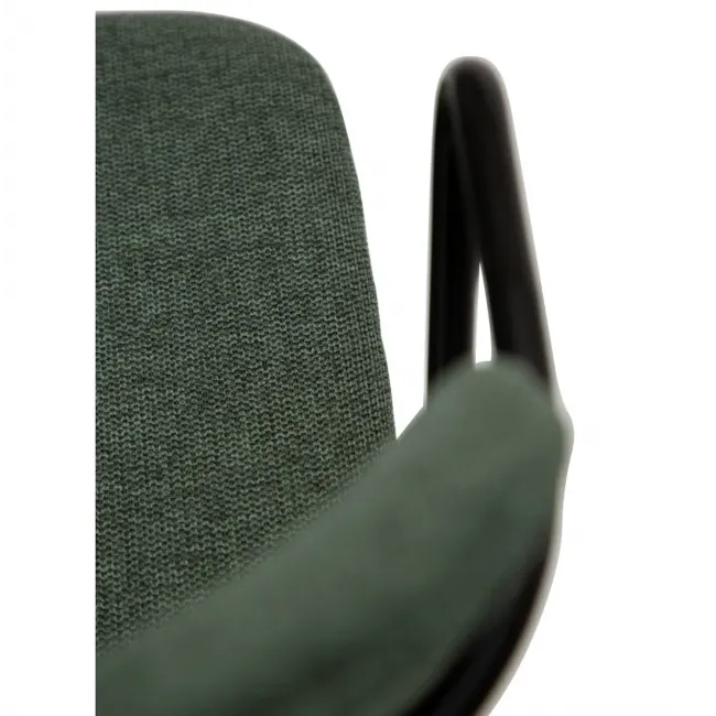 ZED Chair | Sage Green fabric, black legs