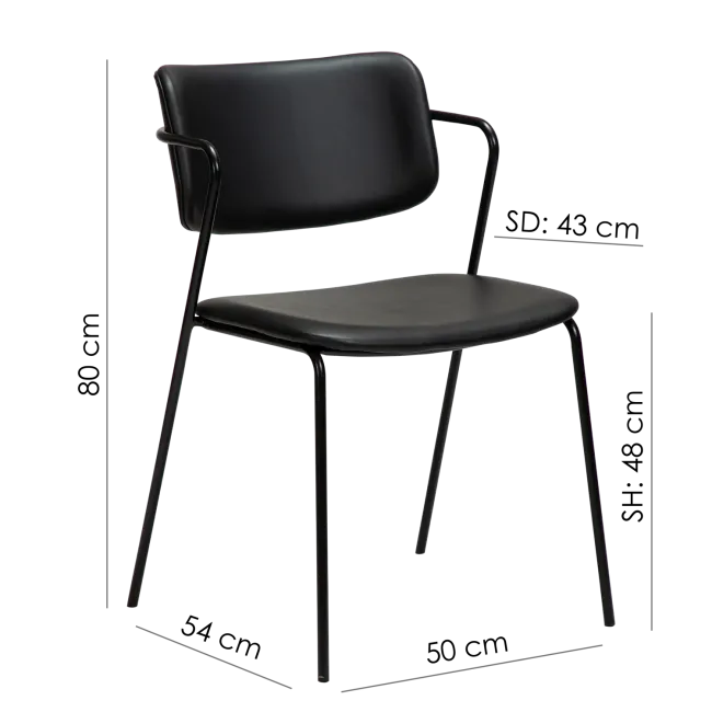 ZED Chair | Desert Sand fabric, black legs