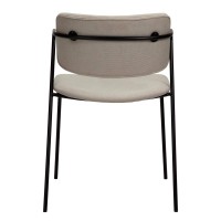 ZED Chair | Desert Sand fabric, black legs