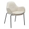 ZIMMER Armchair | Simply beige bouclé, Black legs