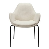 ZIMMER Armchair | Simply beige bouclé, Black legs