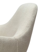 ZIMMER Armchair | Simply beige bouclé, Black legs