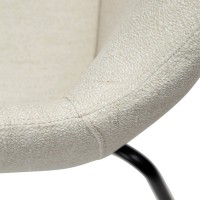 ZIMMER Armchair | Simply beige bouclé, Black legs