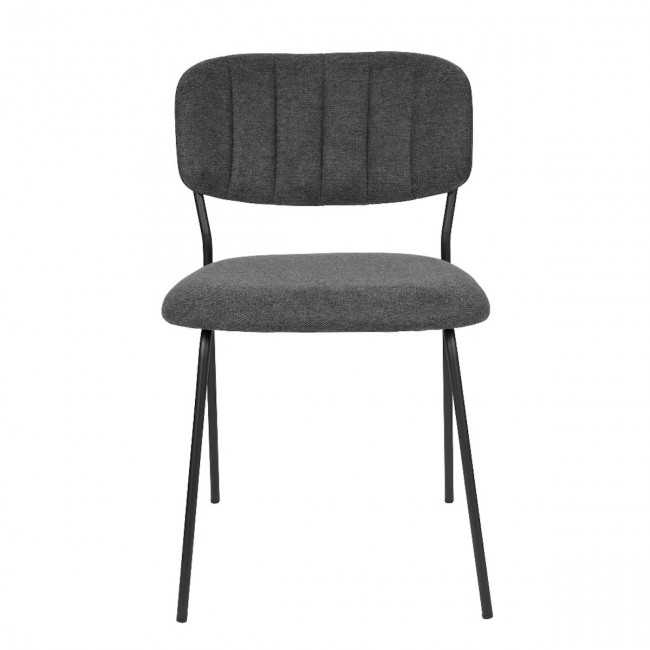 JOLIEN Chair | Dark Grey, Black legs