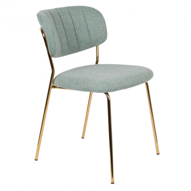 JOLIEN Chair | Light Green, Gold legs