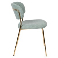 JOLIEN Chair | Light Green, Gold legs