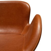 GAIA Counter Stool | Vintage Light Brown, black legs