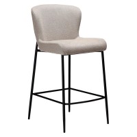 GLAM Counter Stool | Cashmere boucle, black legs