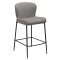 GLAM Counter Stool | Pebble earth bouclé, black legs