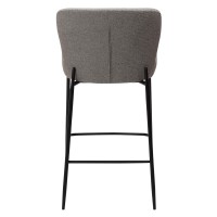 GLAM Counter Stool | Pebble earth bouclé, black legs
