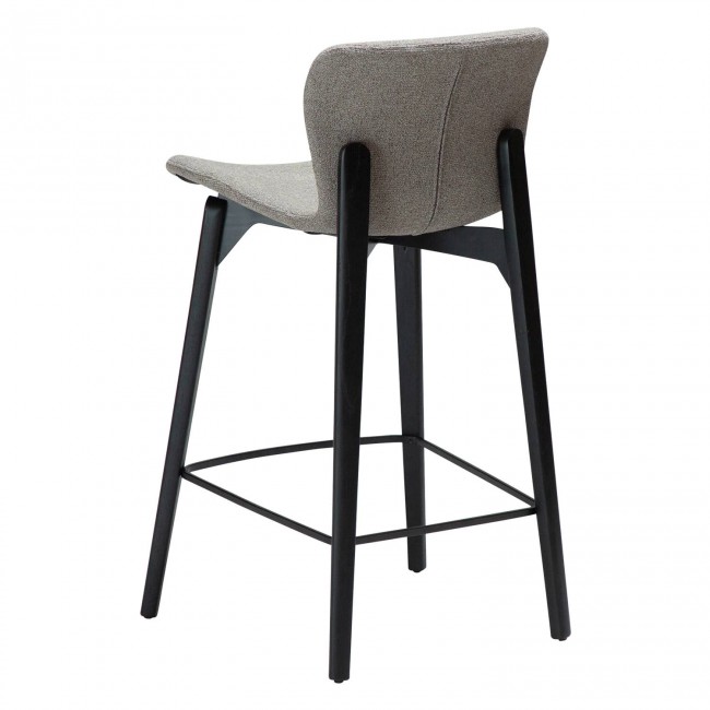 PARAGON Counter Stool | Pebble earth bouclé, Black ash legs