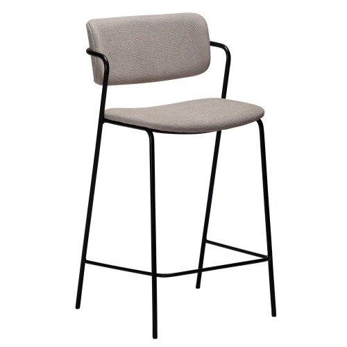 ZED Counter Stool | Cashmere bouclé , Black legs